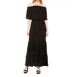 Alexia Admor Women's Harlow Off The Shoulder Maxi Dress size XL rust color